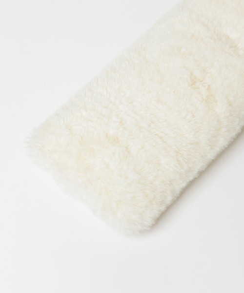 SMELLY（スメリー）の「エコファーミニティペット（マフラー・レディース・ライトブルー/ホワイト・-）」の8枚目の写真