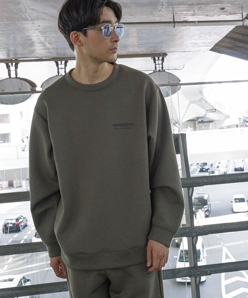 LAKOLE（ラコレ）の「AIRテックロゴプルオーバー＜PARK by LAKOLE＞ / 149349（スウェット・メンズ・オリーブ/ブラック/ライトグレー・MEDIUM/LARGE）」の10枚目の写真