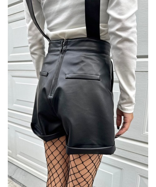 EGOIST（エゴイスト）の「ソフトフェイクレザーサロペット（サロペット/オーバーオール・レディース・ブラック・S/M）」の12枚目の写真