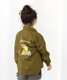 後ろ刺繍ミリタリーシャツ■80~140cm