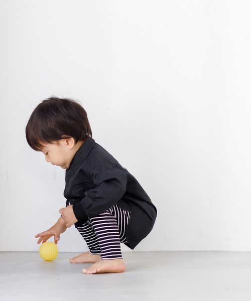 MAKE YOUR DAY（メイクユアデイ）の「後ろ刺繍ミリタリーシャツ■80～140cm（シャツ/ブラウス・キッズ・ブルー/ブラック/カーキ・80/90/100/110/120/130/140）」の5枚目の写真