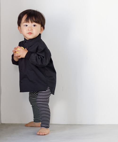 MAKE YOUR DAY（メイクユアデイ）の「後ろ刺繍ミリタリーシャツ■80～140cm（シャツ/ブラウス・キッズ・ブルー/ブラック/カーキ・80/90/100/110/120/130/140）」の6枚目の写真