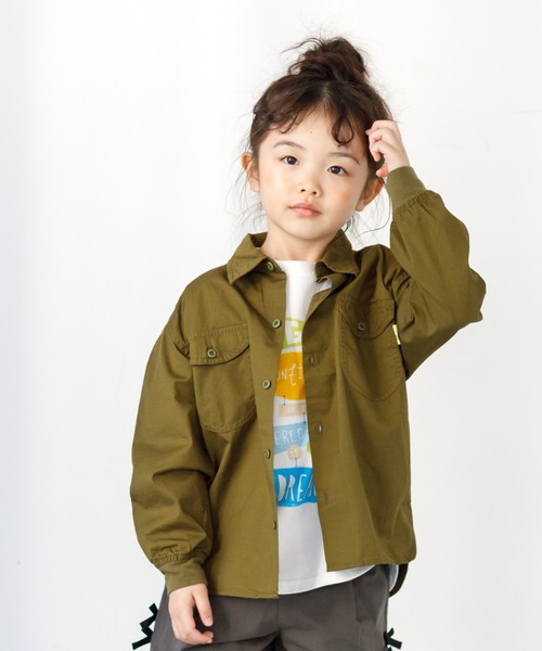 MAKE YOUR DAY（メイクユアデイ）の「後ろ刺繍ミリタリーシャツ■80～140cm（シャツ/ブラウス・キッズ・ブルー/ブラック/カーキ・80/90/100/110/120/130/140）」の11枚目の写真