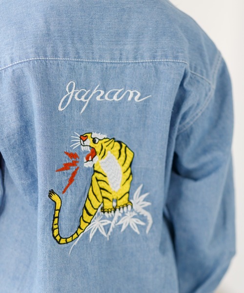 MAKE YOUR DAY（メイクユアデイ）の「後ろ刺繍ミリタリーシャツ■80～140cm（シャツ/ブラウス・キッズ・ブルー/ブラック/カーキ・80/90/100/110/120/130/140）」の16枚目の写真