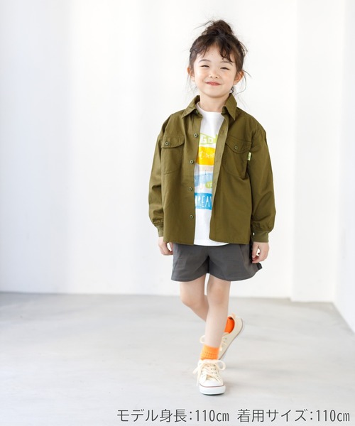 MAKE YOUR DAY（メイクユアデイ）の「後ろ刺繍ミリタリーシャツ■80～140cm（シャツ/ブラウス・キッズ・ブルー/ブラック/カーキ・80/90/100/110/120/130/140）」の13枚目の写真