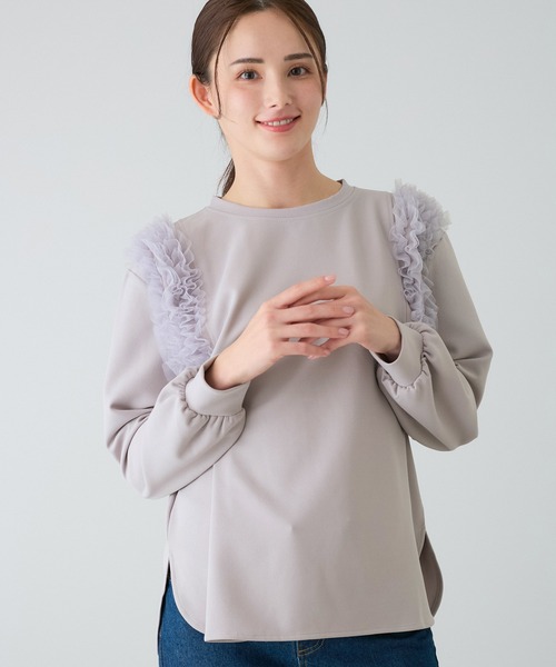 Jayro(ジャイロ)の「肩フリルプルオーバー(Tシャツ/カットソー・レディース・ライトグレー/ベージュ/ブラック・FREE)」の9枚目の写真