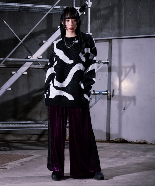 Ellno Loset(エルノロゼット)の「ニュアンスラインニット(ニット/セーター・メンズ・ブルーグレー/ブラック・LARGE/MEDIUM/SMALL)」の18枚目の写真