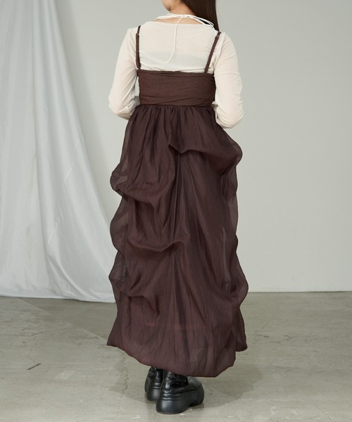 RAY CASSIN（レイカズン）の「【1枚で主役級】チュールティアードベアワンピース（ワンピース・レディース・ホワイト/ブラック/ブラウン・FREE）」の19枚目の写真