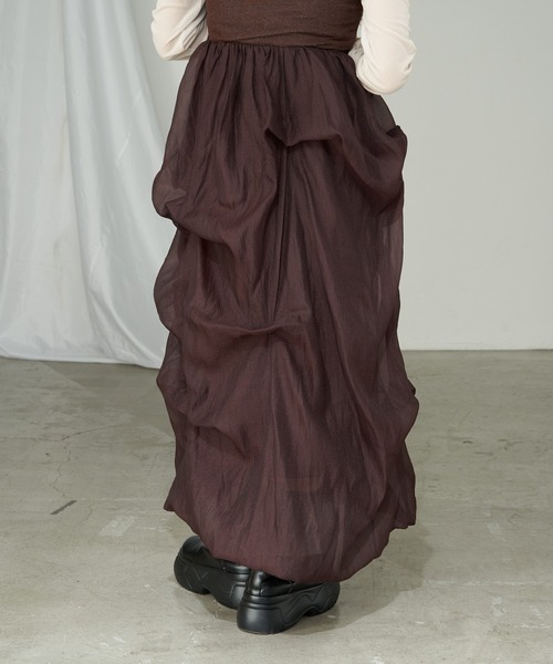 RAY CASSIN（レイカズン）の「【1枚で主役級】チュールティアードベアワンピース（ワンピース・レディース・ホワイト/ブラック/ブラウン・FREE）」の21枚目の写真