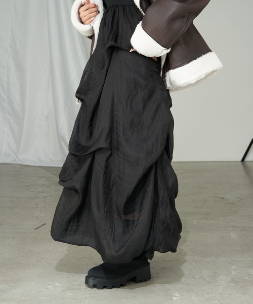 RAY CASSIN（レイカズン）の「【1枚で主役級】チュールティアードベアワンピース（ワンピース・レディース・ホワイト/ブラック/ブラウン・FREE）」の8枚目の写真