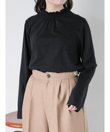 ehka sopo | シャーリング襟カットソー(Tシャツ/カットソー)