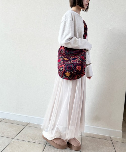 NOLITA LABORATORY(ノリータラボラトリー)の「【 NOLITA / ノリータ 】ボヘミアン エスニック柄 ボア ショルダーバッグ(ショルダーバッグ・レディース・ブラック/レッド/ブラウン・FREE)」の16枚目の写真