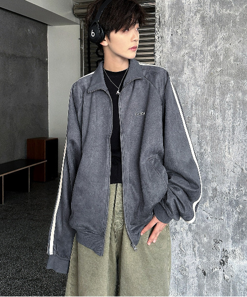 セール】【neos】ルーズシルエット フェイクスウェード ワンポイント