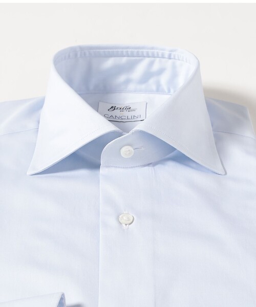 BRILLA per il gusto（ブリッラペルイルグースト）の「コットンツイル ワイドカラーシャツ（シャツ/ブラウス・メンズ・サックスブルー・16.5/14.5/15 /15.5/15.75/16/17）」の3枚目の写真