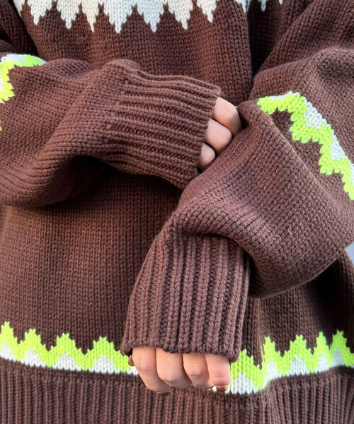 CIAOPANIC(チャオパニック)の「ノルディック柄ニットプルオーバー(ニット/セーター・レディース・ブラウン/レッド・FREE)」の14枚目の写真