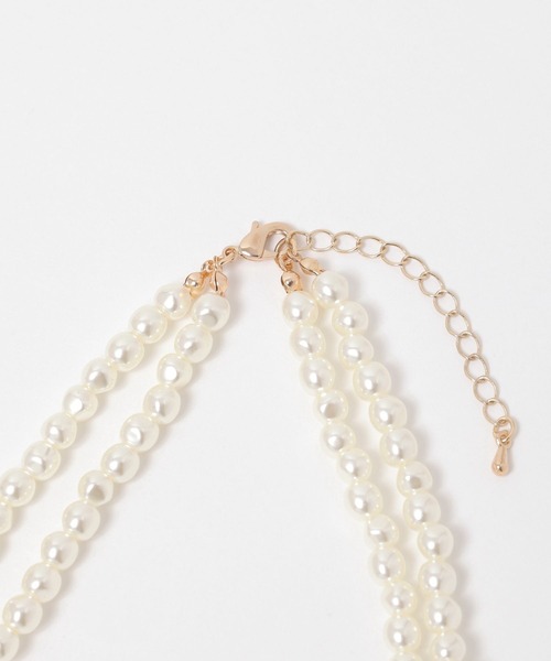LAKOLE（ラコレ）の「2連パールネックレス / 250683（ネックレス・レディース・ホワイト・FREE）」の3枚目の写真
