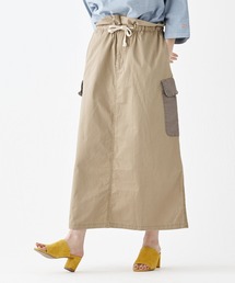 クラフト刺繍カーゴスカート