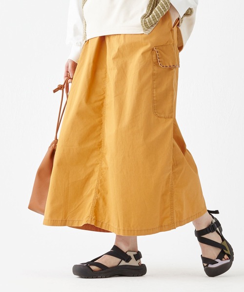 KRIFF MAYER Lady's Collection（クリフメイヤーレディースコレクション）の「クラフト刺繍カーゴスカート（スカート・レディース・チャコール/ベージュ/イエロー/ナチュラル/セージグリーン・MEDIUM/LARGE）」の5枚目の写真