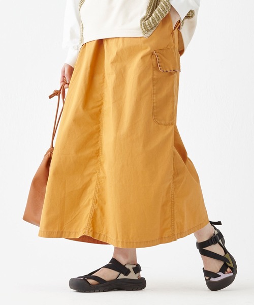 KRIFF MAYER Lady's Collection（クリフメイヤーレディースコレクション）の「クラフト刺繍カーゴスカート（スカート・レディース・チャコール/ベージュ/イエロー/ナチュラル/セージグリーン・MEDIUM/LARGE）」の6枚目の写真