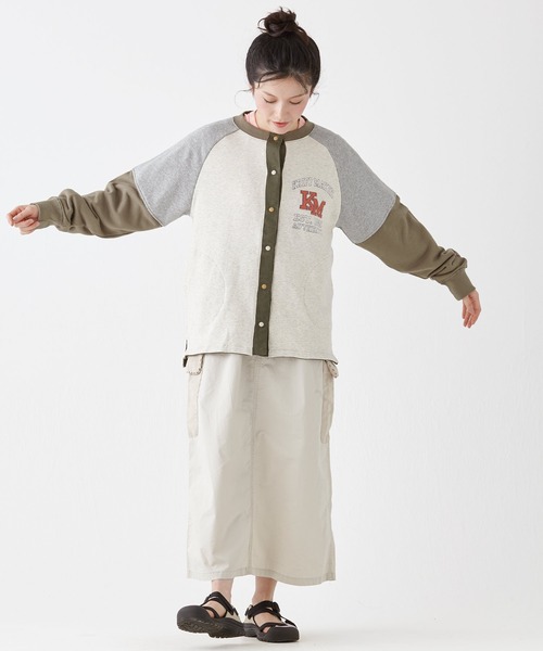 KRIFF MAYER Lady's Collection（クリフメイヤーレディースコレクション）の「クラフト刺繍カーゴスカート（スカート・レディース・チャコール/ベージュ/イエロー/ナチュラル/セージグリーン・MEDIUM/LARGE）」の10枚目の写真