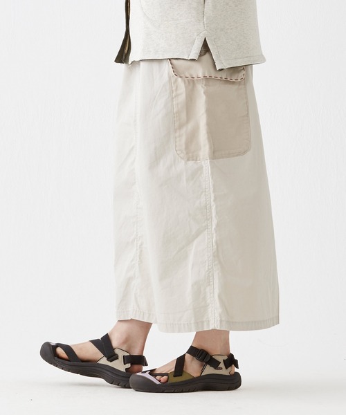 KRIFF MAYER Lady's Collection（クリフメイヤーレディースコレクション）の「クラフト刺繍カーゴスカート（スカート・レディース・チャコール/ベージュ/イエロー/ナチュラル/セージグリーン・MEDIUM/LARGE）」の11枚目の写真