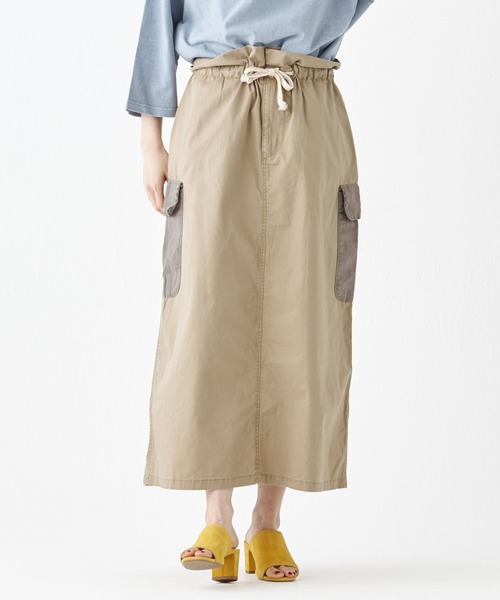 KRIFF MAYER Lady's Collection（クリフメイヤーレディースコレクション）の「クラフト刺繍カーゴスカート（スカート・レディース・チャコール/ベージュ/イエロー/ナチュラル/セージグリーン・MEDIUM/LARGE）」の13枚目の写真