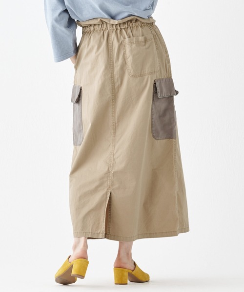 KRIFF MAYER Lady's Collection（クリフメイヤーレディースコレクション）の「クラフト刺繍カーゴスカート（スカート・レディース・チャコール/ベージュ/イエロー/ナチュラル/セージグリーン・MEDIUM/LARGE）」の15枚目の写真