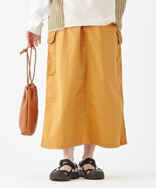 KRIFF MAYER Lady's Collection（クリフメイヤーレディースコレクション）の「クラフト刺繍カーゴスカート（スカート・レディース・チャコール/ベージュ/イエロー/ナチュラル/セージグリーン・MEDIUM/LARGE）」の17枚目の写真