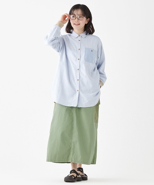 KRIFF MAYER Lady's Collection（クリフメイヤーレディースコレクション）の「クラフト刺繍カーゴスカート（スカート・レディース・チャコール/ベージュ/イエロー/ナチュラル/セージグリーン・MEDIUM/LARGE）」の20枚目の写真