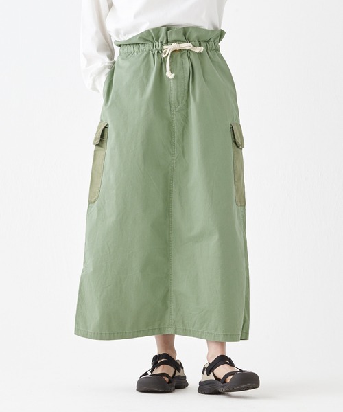 KRIFF MAYER Lady's Collection（クリフメイヤーレディースコレクション）の「クラフト刺繍カーゴスカート（スカート・レディース・チャコール/ベージュ/イエロー/ナチュラル/セージグリーン・MEDIUM/LARGE）」の21枚目の写真