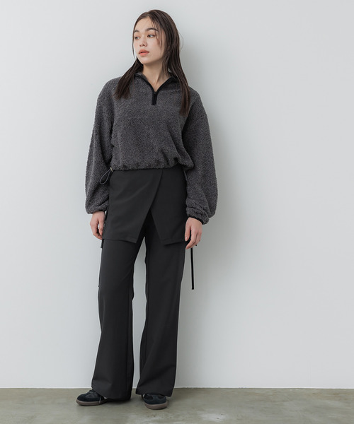 coca(coca)(コカ)の「スカートレイヤードパンツ(その他パンツ・レディース・チャコール/ブラック・L/S/M)」の7枚目の写真