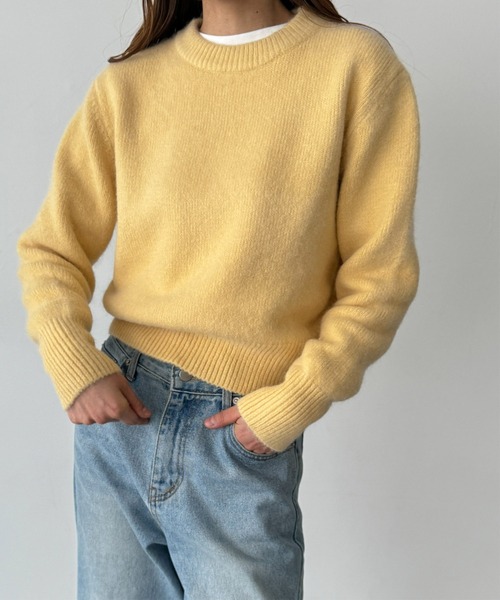 El mar　起毛コンパクトクルーニット