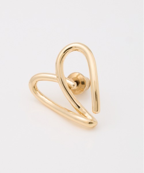 SLY（スライ）の「LINE HEART P/EARRING ライン ハート ピアス イヤリング（ピアス（両耳用）・レディース・シルバー/ゴールド・FREE）」の6枚目の写真