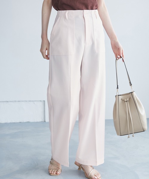 ROPE' PICNIC(ロペピクニック)の「【3サイズ展開】ベイカーパンツ/防シワ・マシンウォッシャブル(その他パンツ・レディース・ネイビー/ピンク/グレー/ホワイト系その他6・36/38/40)」の4枚目の写真