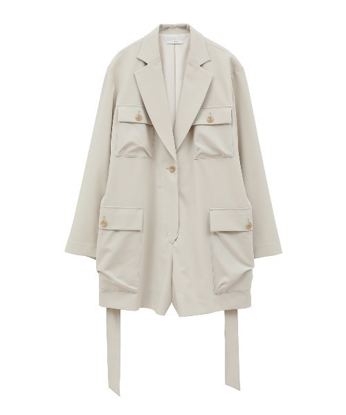 CLANE(クラネ)の「CLANE/クラネ/MILITARY SHORT ALL IN ONE(つなぎ/オールインワン・レディース・ブラック/アイボリー・1)」の14枚目の写真