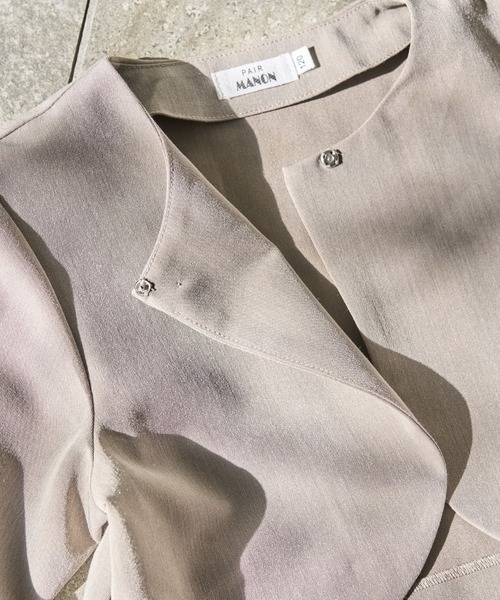 pairmanon(ペアマノン)の「ボレロ&ノースリーブプリーツワンピース(ワンピース・キッズ・ベージュ/ネイビー・140/130/150/100/120/110/90)」の7枚目の写真