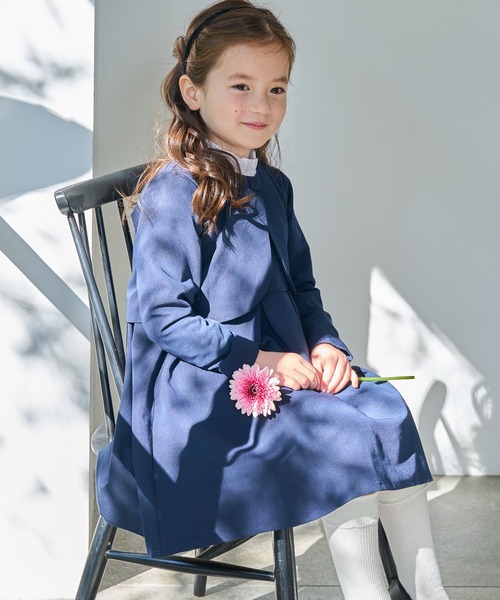 pairmanon(ペアマノン)の「ボレロ&ノースリーブプリーツワンピース(ワンピース・キッズ・ベージュ/ネイビー・140/130/150/100/120/110/90)」の11枚目の写真