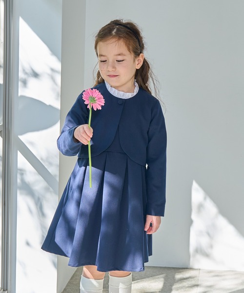 pairmanon(ペアマノン)の「ボレロ&ノースリーブプリーツワンピース(ワンピース・キッズ・ベージュ/ネイビー・140/130/150/100/120/110/90)」の12枚目の写真