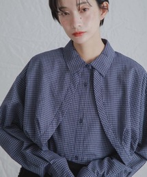 KBF | チェックレイヤードBIGシャツ(シャツ/ブラウス)