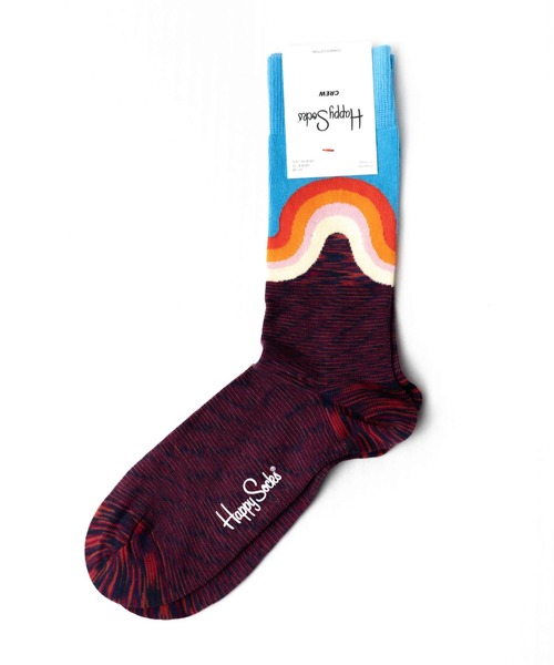 Happy Socks(ハッピーソックス)の「【66】【HAPPY SOCKS】WAVEデザインソックス(ソックス/靴下・メンズ・ブラック/その他・MEDIUM/SMALL)」の1枚目の写真