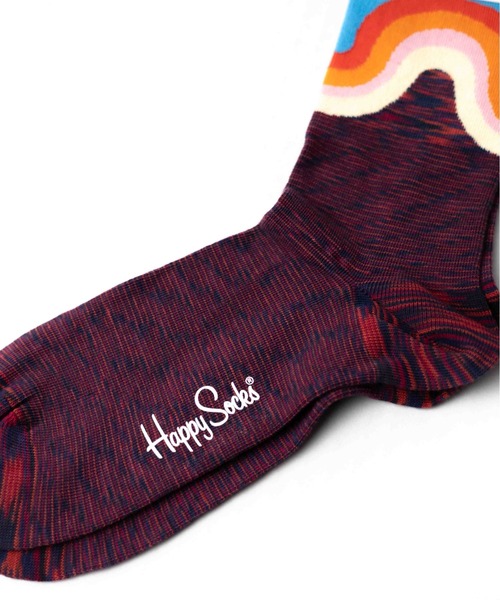 Happy Socks(ハッピーソックス)の「【66】【HAPPY SOCKS】WAVEデザインソックス(ソックス/靴下・メンズ・ブラック/その他・MEDIUM/SMALL)」の4枚目の写真