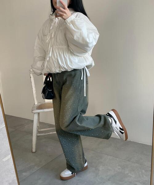 WEGO（ウィゴー）の「WEGO/リボンフードブルゾン（ブルゾン・レディース・ホワイト/ブラック・FREE）」の14枚目の写真