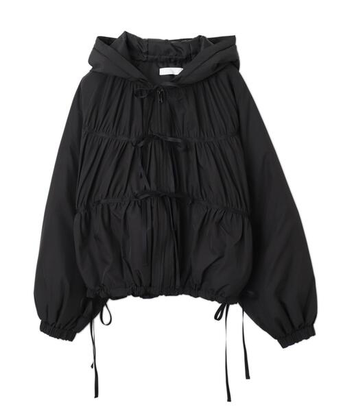 WEGO（ウィゴー）の「WEGO/リボンフードブルゾン（ブルゾン・レディース・ホワイト/ブラック・FREE）」の8枚目の写真