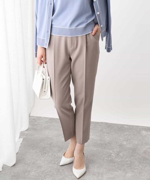 OFUON le MK（オフオンルエムケー）の「[名品シリーズ]ストレッチテーパードパンツ/WEB限定サイズあり/洗える（スラックス・レディース・アイボリー/ネイビー/モカ・42/40/38/36）」の20枚目の写真