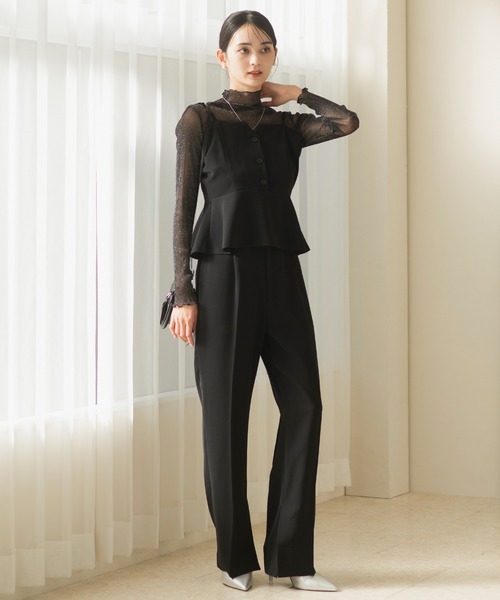 CELEN（セレン）の「【洗える/セットアップ対応/セレモニー】2WAYペプラムキャミソールビスチェ 単品（スーツベスト・レディース・ブラック/ネイビー/ブラウン/グレー系その他・LT/MT/L/M/ST/S）」の20枚目の写真