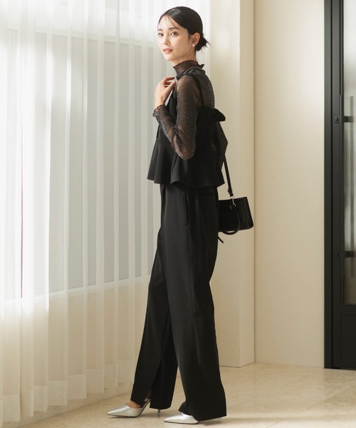 CELEN（セレン）の「【洗える/セットアップ対応/セレモニー】2WAYペプラムキャミソールビスチェ 単品（スーツベスト・レディース・ブラック/ネイビー/ブラウン/グレー系その他・LT/MT/L/M/ST/S）」の21枚目の写真