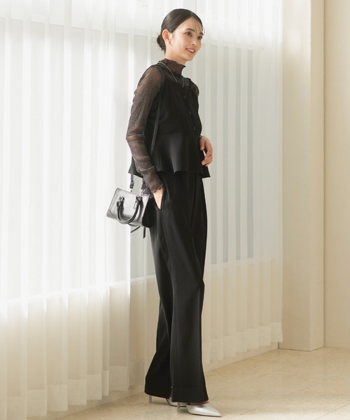 CELEN（セレン）の「【洗える/セットアップ対応/セレモニー】2WAYペプラムキャミソールビスチェ 単品（スーツベスト・レディース・ブラック/ネイビー/ブラウン/グレー系その他・LT/MT/L/M/ST/S）」の22枚目の写真