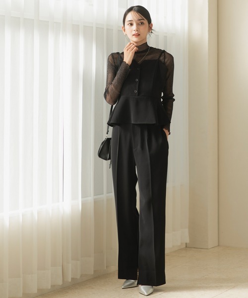 CELEN（セレン）の「【洗える/セットアップ対応/セレモニー】2WAYペプラムキャミソールビスチェ 単品（スーツベスト・レディース・ブラック/ネイビー/ブラウン/グレー系その他・LT/MT/L/M/ST/S）」の19枚目の写真