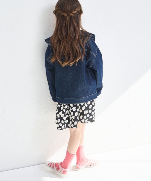 セール】ビッグフリル襟 デニムジャケット（デニムジャケット