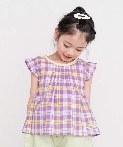 RAGMART（ラグマート）の「フレンチスリーブブラウス（シャツ/ブラウス・キッズ・ピンク/ネイビー/パープル・100cm/110cm/120cm/130cm）」の2枚目の写真